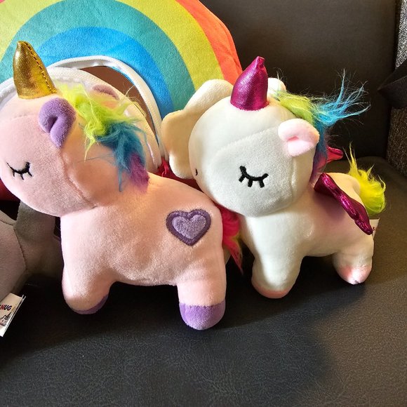 Pixie Crush Plush Rainbow Cloud Bag Storage Unicorn Stuffed Toy Snug A Babies - Picture 10 of 12